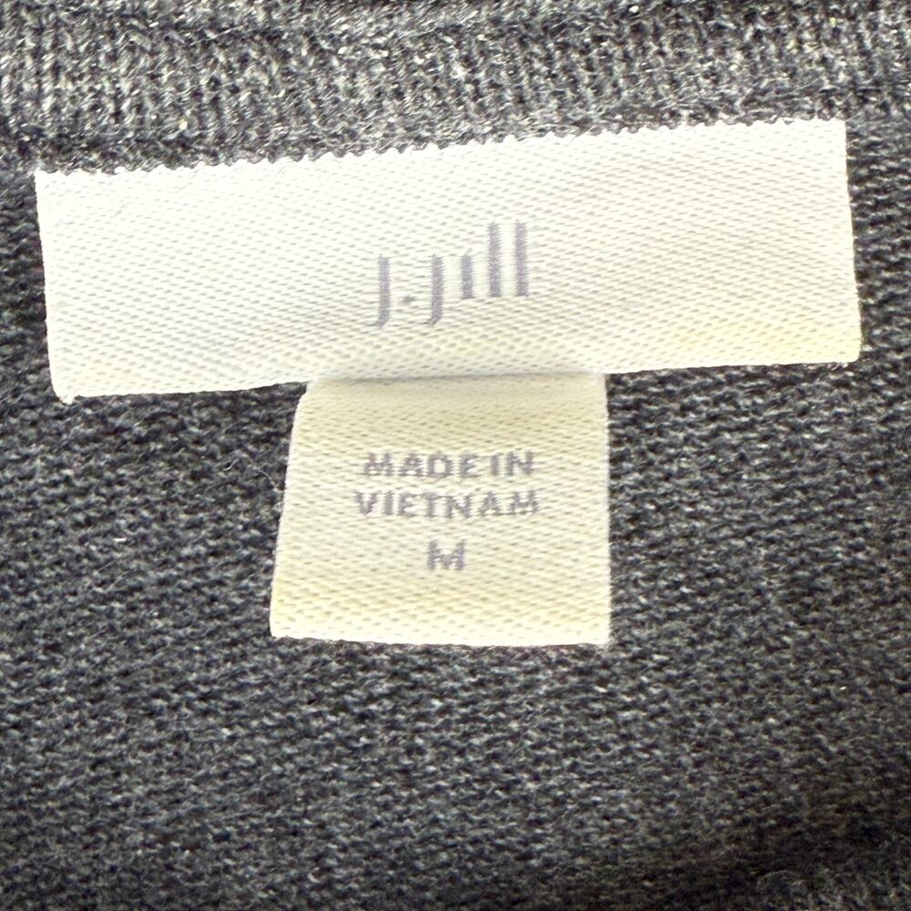 J Jill Turtle Neck Blouse Grey Drop Shoulder Women’s Medium Casual Capsule - Picture 7 of 10